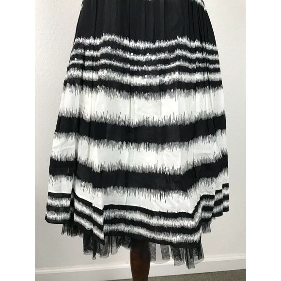 BCBGMaxAzria Pleated Tank Dress Sequin Tulle - Picture 4 of 11